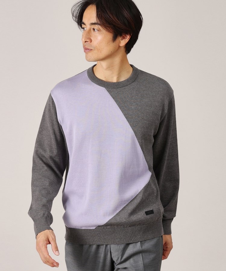Made in JAPAN】スクエア インターシャ ニット(ニット/セーター Made in JAPAN】スクエア インターシャ ニット(ニット/セーター