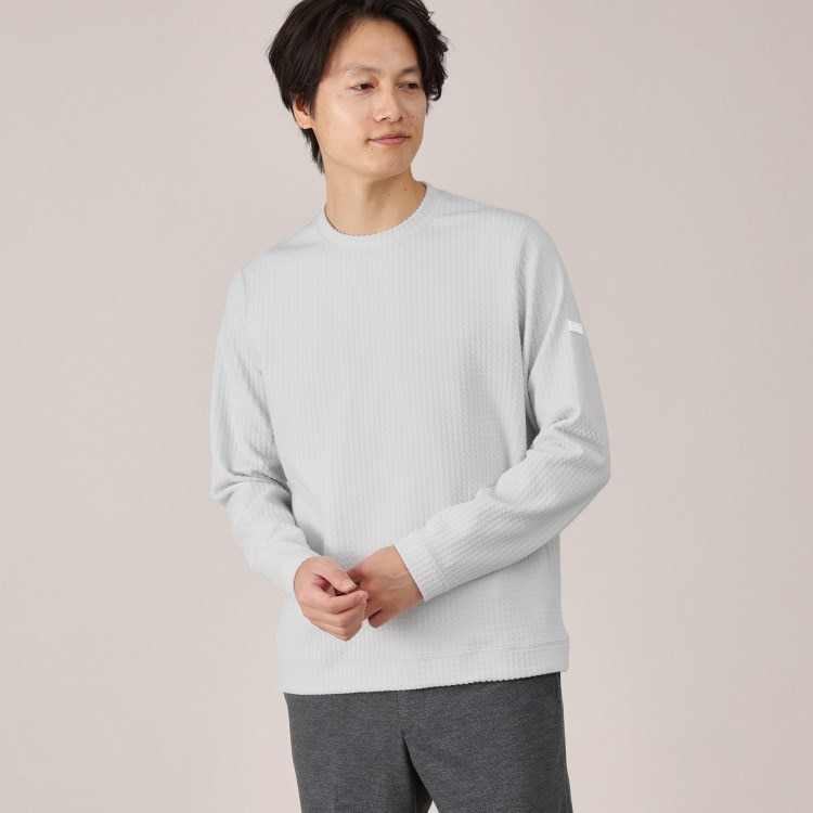 タケオキクチ(TAKEO KIKUCHI)の【Made in JAPAN】千鳥柄 ストレッチ プルオーバー カットソー