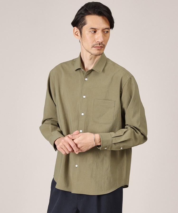 タケオキクチ(TAKEO KIKUCHI)の【Made in JAPAN】麻調ショートカラーシャツ18