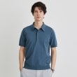 タケオキクチ(TAKEO KIKUCHI)のテーラードニット ポロシャツ ブルー(092)