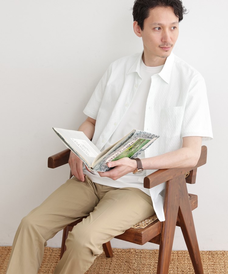 タケオキクチ(TAKEO KIKUCHI)の【播州織り】ドビーストレッチシャツ10