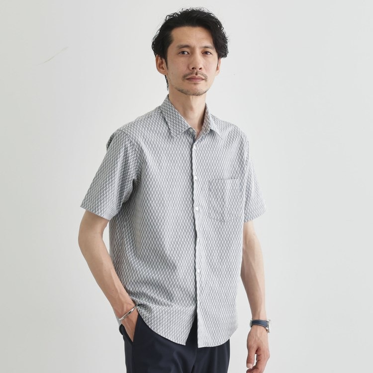 タケオキクチ(TAKEO KIKUCHI)の【播州織り】ドビーストレッチシャツ カジュアルシャツ