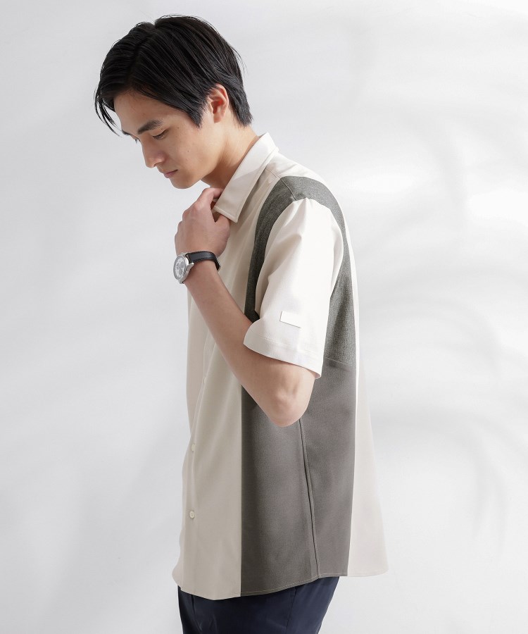 タケオキクチ(TAKEO KIKUCHI)のサイド切り替え 半袖シャツ10