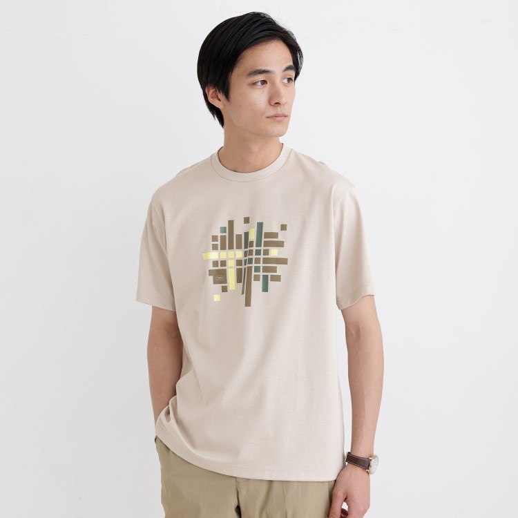 タケオキクチ(TAKEO KIKUCHI)のモザイクロゴ ポンチTシャツ Ｔシャツ