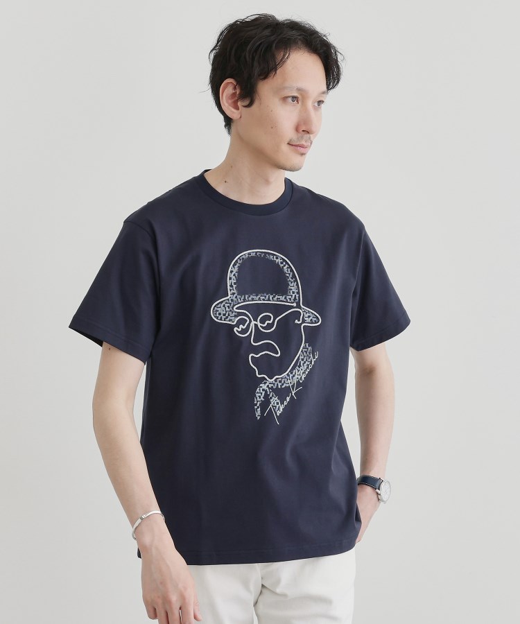 タケオキクチ(TAKEO KIKUCHI)の【Sサイズ～】フェイスロープ刺繍 天竺Tシャツ ネイビー(094)