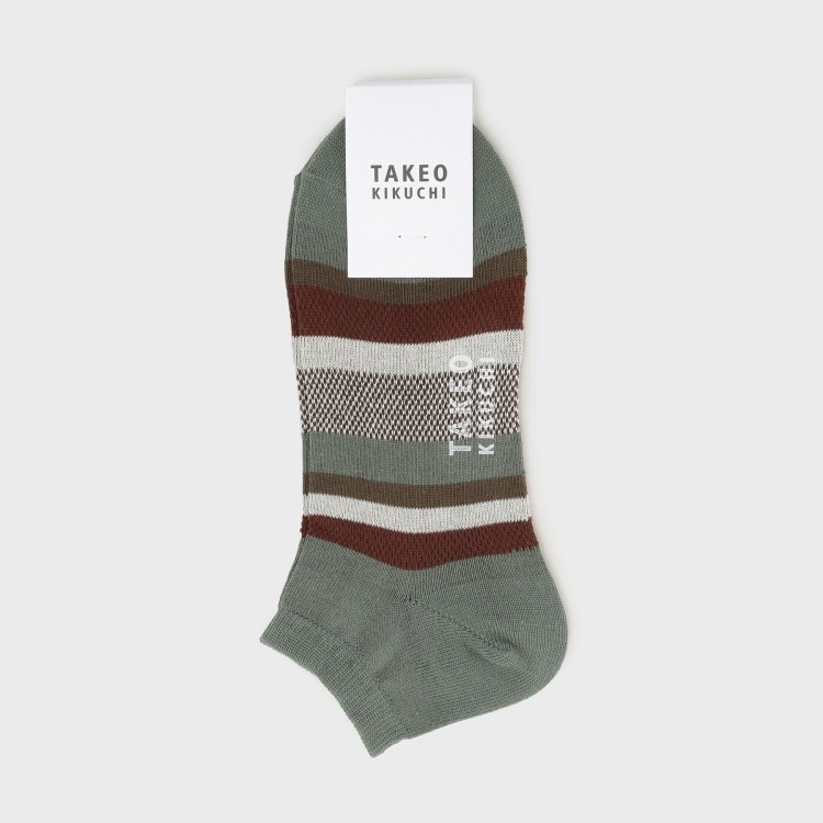 タケオキクチ(TAKEO KIKUCHI)のボーダーショートソックス ソックス