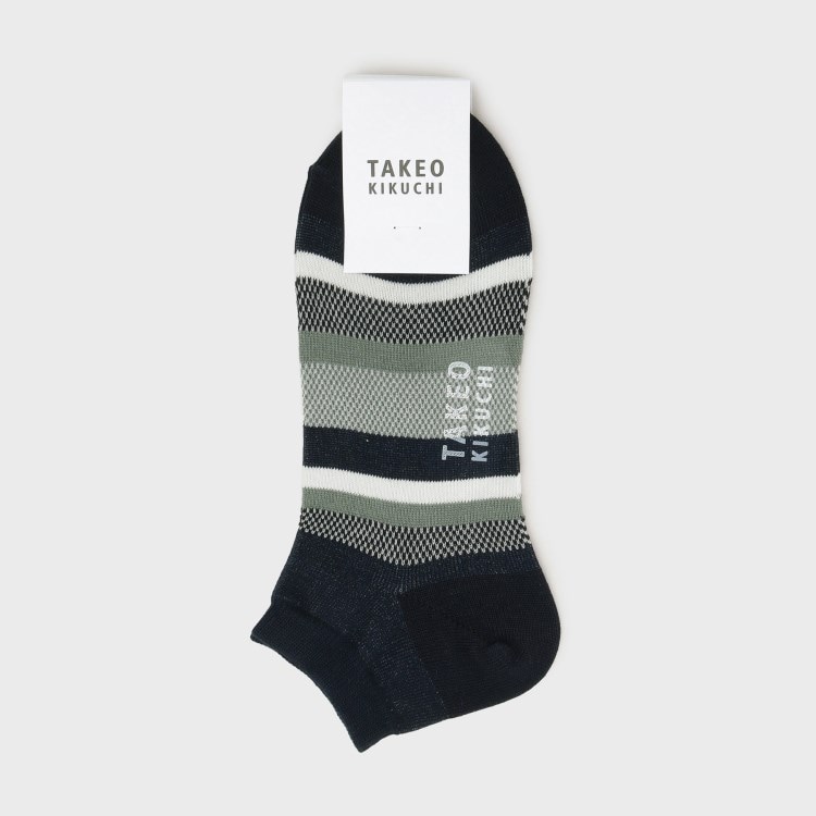 タケオキクチ(TAKEO KIKUCHI)のボーダーショートソックス ソックス