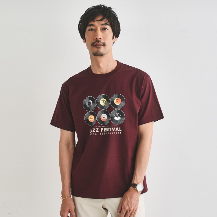 タケオキクチ(TAKEO KIKUCHI)のレコードプリント 天竺 Tシャツ Ｔシャツ