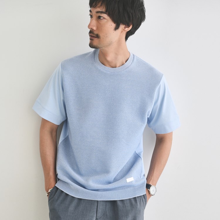 タケオキクチ(TAKEO KIKUCHI)のテクスチャーニット コンビ カットソー カットソー