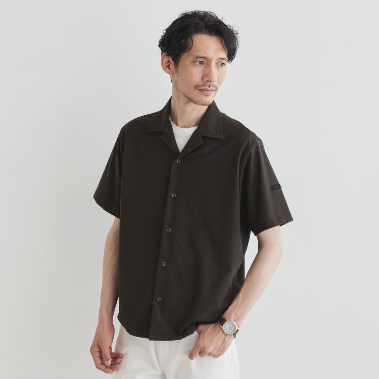 タケオキクチ(TAKEO KIKUCHI)の【接触冷感】エアートール オープンカラーシャツ カジュアルシャツ
