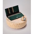 タケオキクチ(TAKEO KIKUCHI)のアンティーク調レザー 2つ折り長財布 グリーン(524)