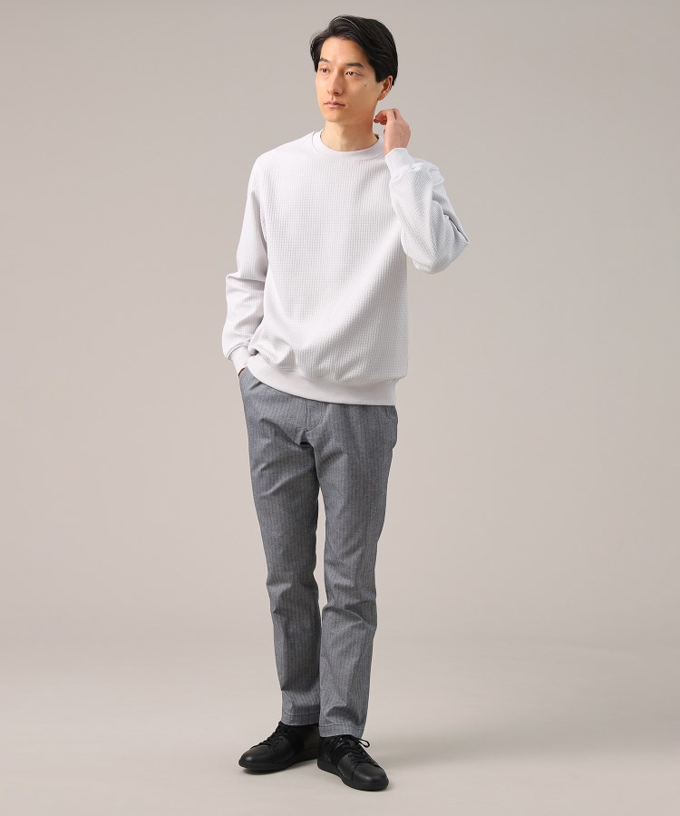 タケオキクチ(TAKEO KIKUCHI)の【Made in JAPAN】播州織 ヘリンボン ストレート パンツ26