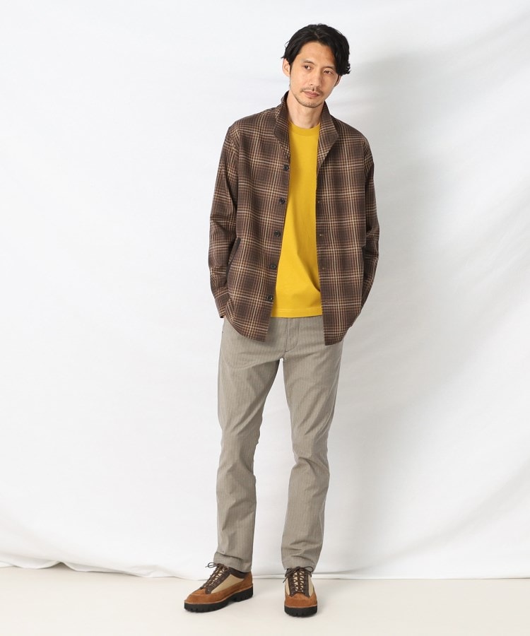 タケオキクチ(TAKEO KIKUCHI)の【Made in JAPAN】播州織 ヘリンボン ストレート パンツ75