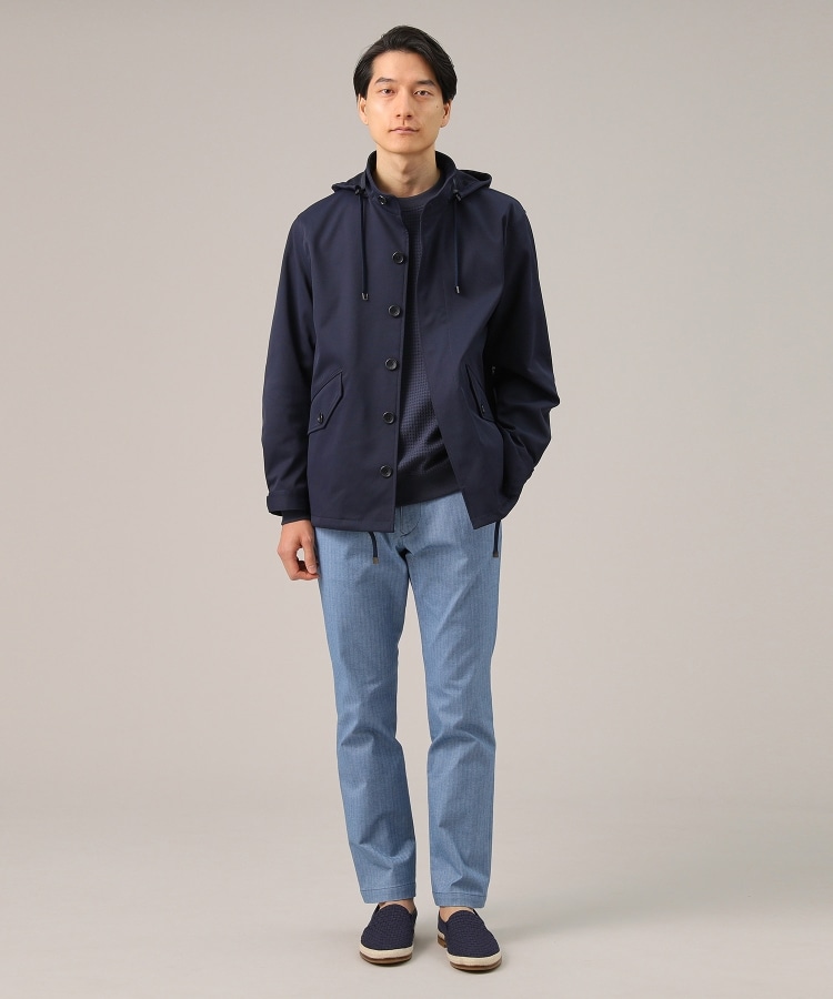 タケオキクチ(TAKEO KIKUCHI)の【Made in JAPAN】播州織 ヘリンボン ストレート パンツ36