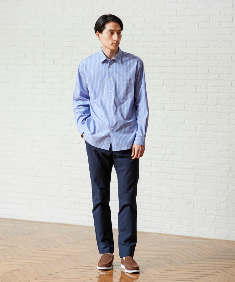 タケオキクチ(TAKEO KIKUCHI)の【Made in JAPAN】播州織 ヘリンボン ストレート パンツ9