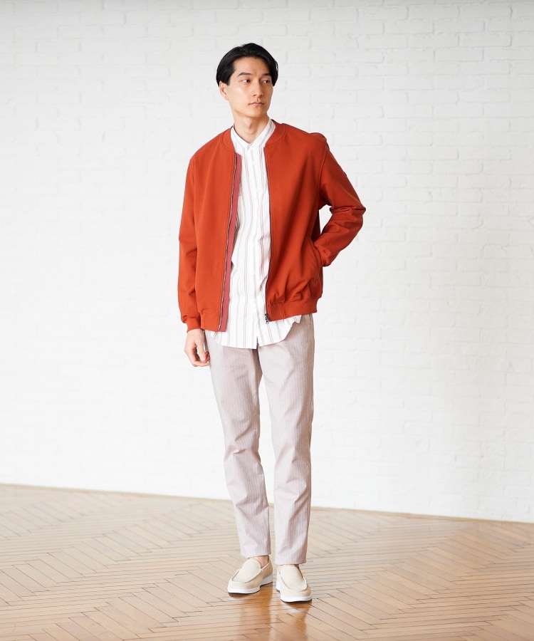 タケオキクチ(TAKEO KIKUCHI)の【Made in JAPAN】播州織 ヘリンボン ストレート パンツ47
