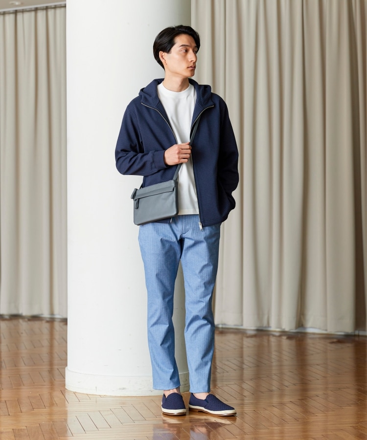 タケオキクチ(TAKEO KIKUCHI)の【Made in JAPAN】播州織 ヘリンボン ストレート パンツ39