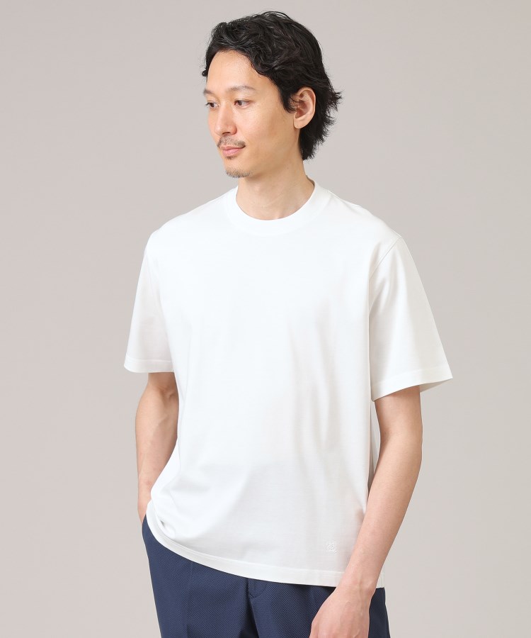 タケオキクチ(TAKEO KIKUCHI)のジャケットインナー 半袖 カットソー ホワイト(001)
