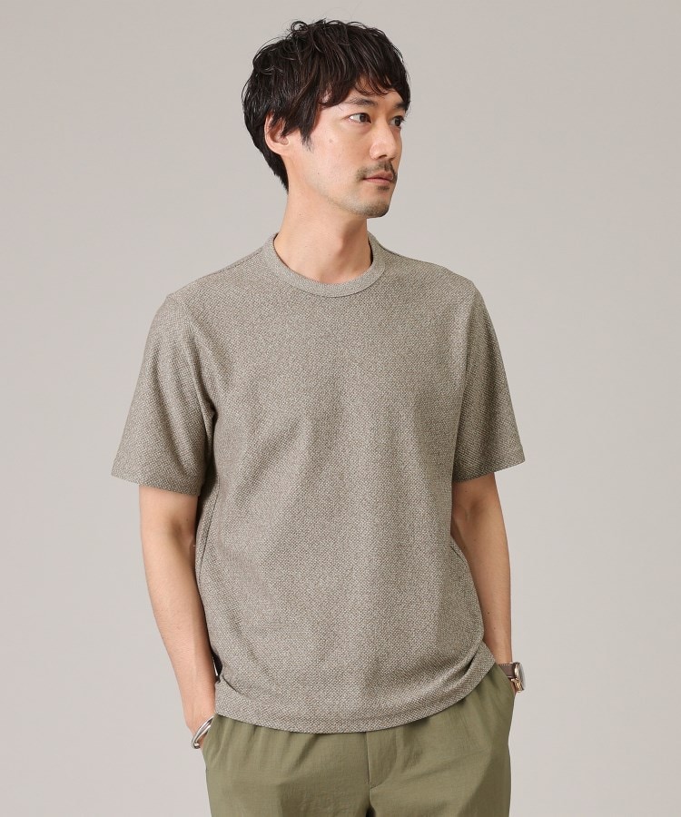 タケオキクチ(TAKEO KIKUCHI)の【尾州織/Made in JAPAN】メランジ Tシャツ トープ(054)