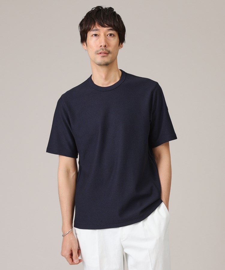 タケオキクチ(TAKEO KIKUCHI)の【尾州織/Made in JAPAN】メランジ Tシャツ ネイビー(094)