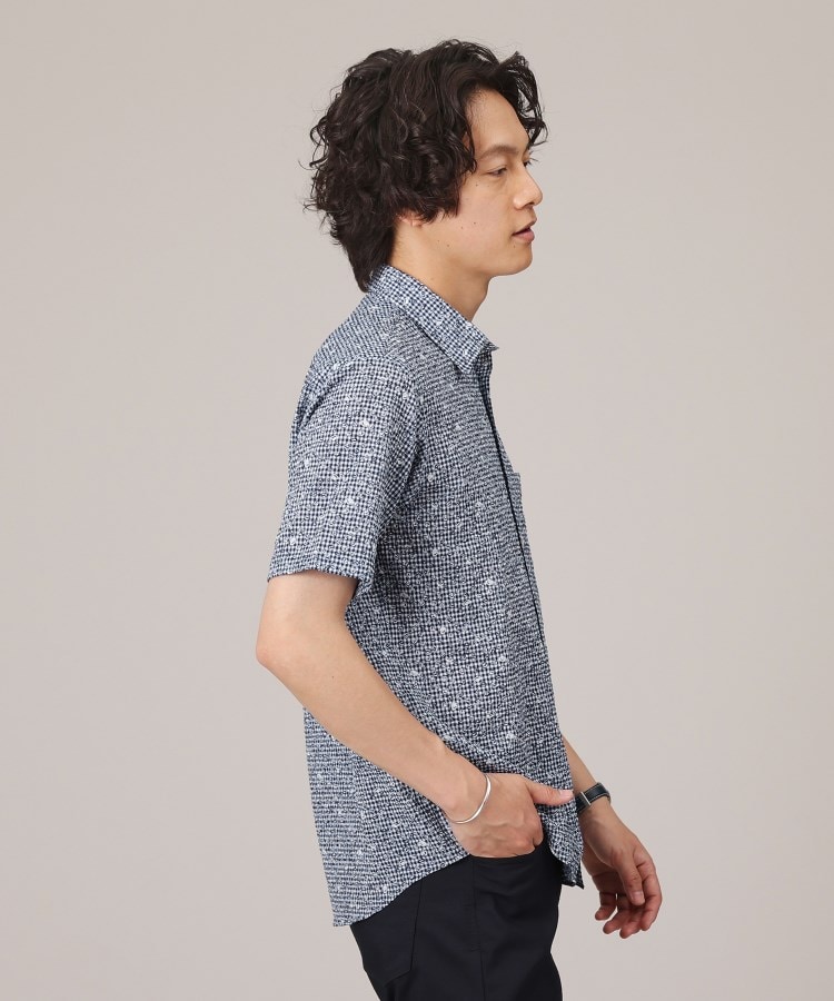 タケオキクチ(TAKEO KIKUCHI)の【無地・チェック・ボタニカル柄】リップル シャツ19