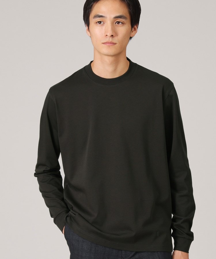 抗菌防臭/ジャケット対応】テーラード 長袖Tシャツ(カットソー 抗菌防臭/ジャケット対応】テーラード 長袖Tシャツ(カットソー