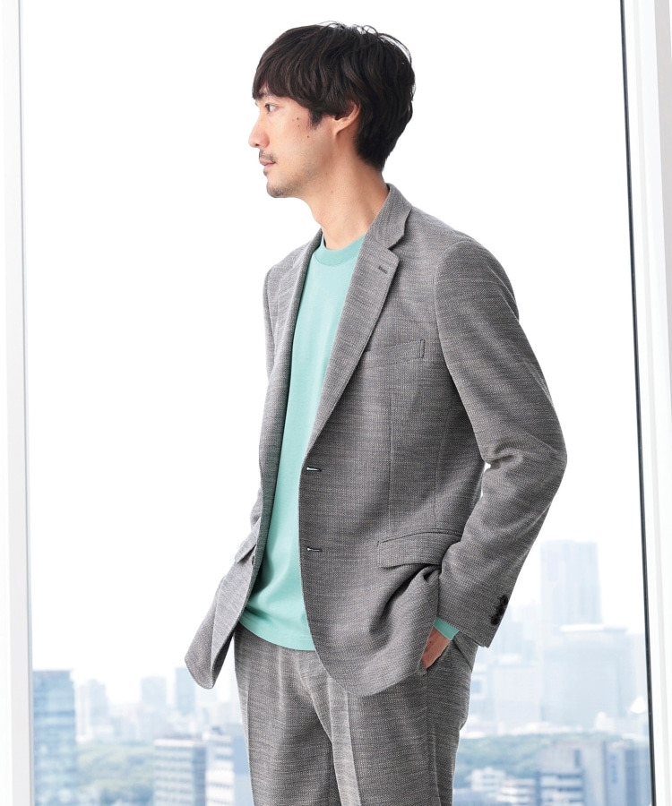 抗菌防臭/ジャケット対応】テーラード 長袖Tシャツ(カットソー 抗菌防臭/ジャケット対応】テーラード 長袖Tシャツ(カットソー