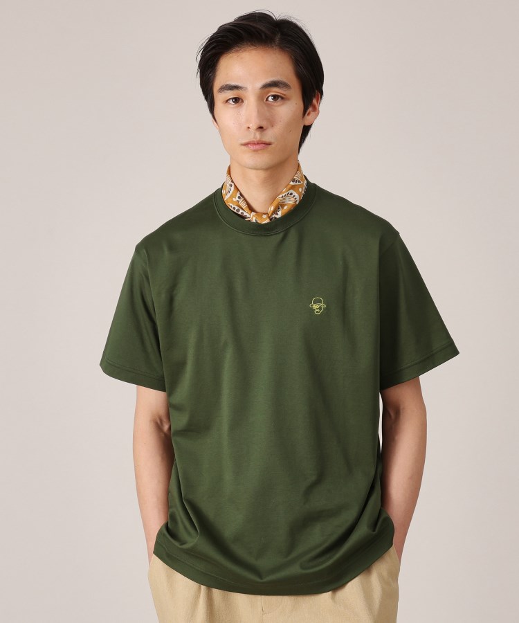 ワンポイント カラー刺繍 Tシャツ(カットソー) | TAKEO ワンポイント カラー刺繍 Tシャツ(カットソー) | TAKEO