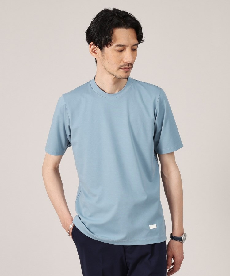 タケオキクチ(TAKEO KIKUCHI)の【接触冷感】テーラード Tシャツ ブルー(092)