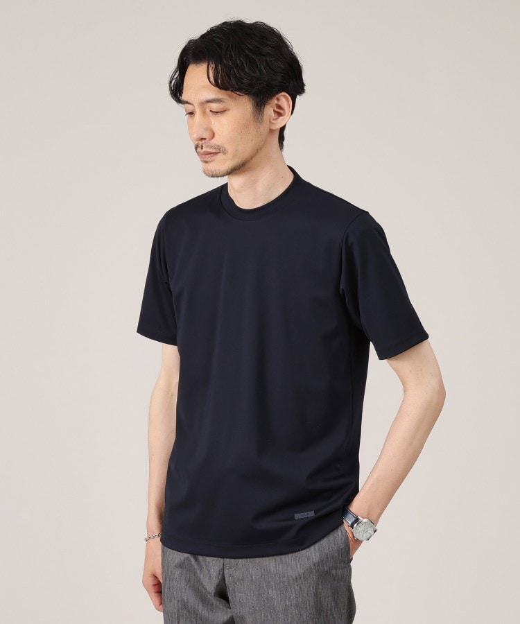 タケオキクチ(TAKEO KIKUCHI)の【接触冷感】テーラード Tシャツ ネイビー(094)