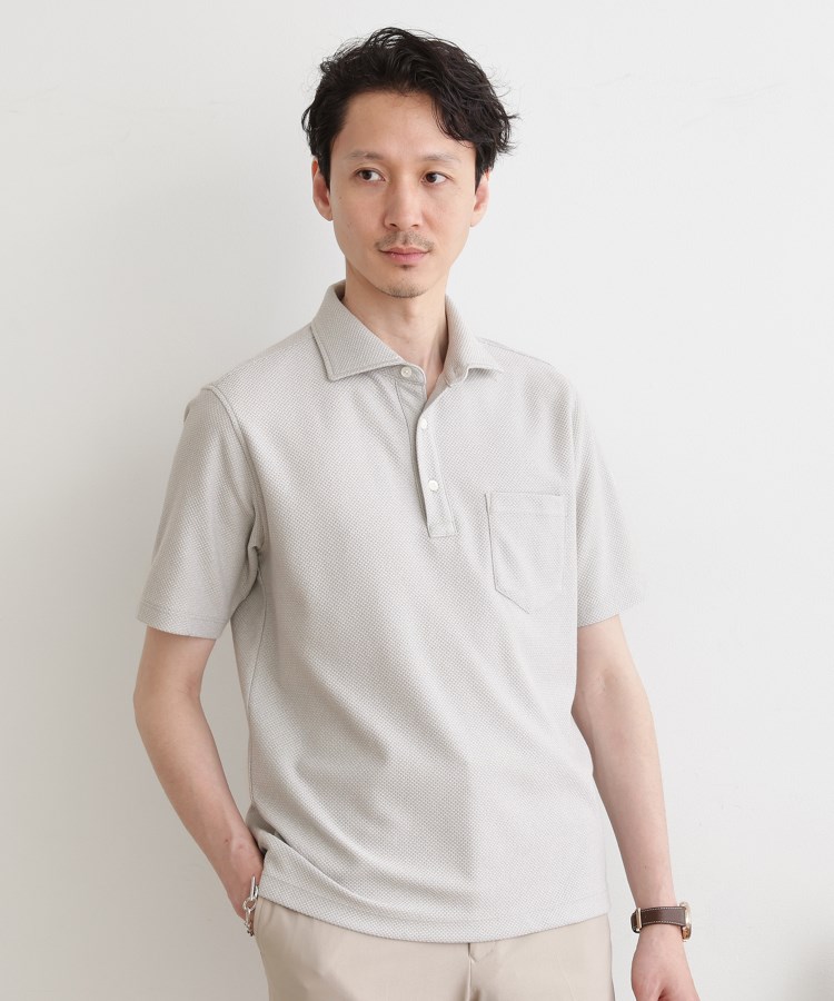 タケオキクチ(TAKEO KIKUCHI)の【尾州織】メランジメッシュ ポロシャツ11