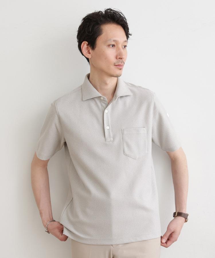タケオキクチ(TAKEO KIKUCHI)の【尾州織】メランジメッシュ ポロシャツ9