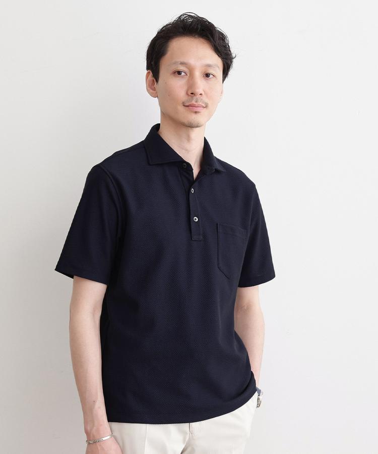タケオキクチ(TAKEO KIKUCHI)の【尾州織】メランジメッシュ ポロシャツ24