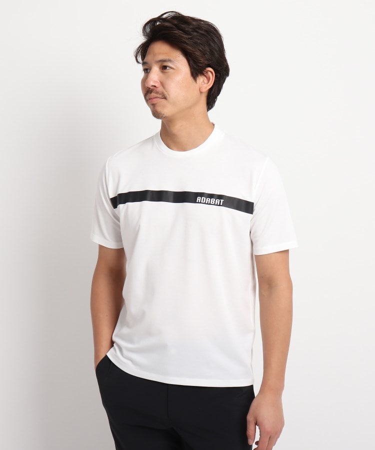  adabat(Men)(アダバット(メンズ)) ラインデザインTシャツ