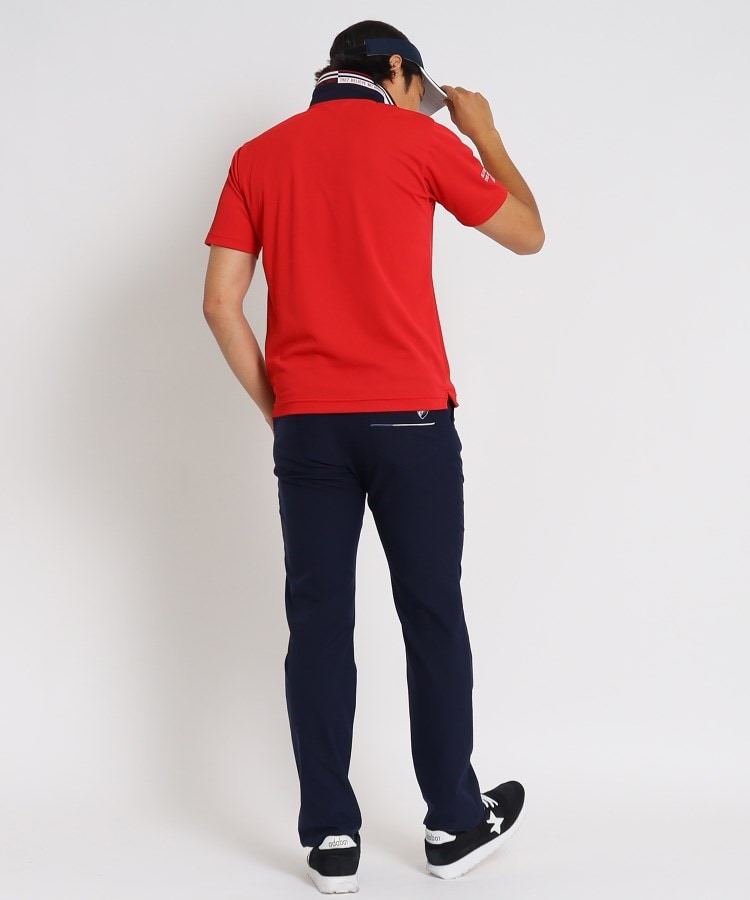 アダバット(メンズ)(adabat(Men))の襟裏ロゴ 半袖ポロシャツ 吸水速乾/UVカット31