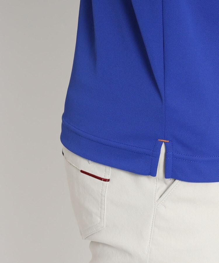 アダバット(メンズ)(adabat(Men))の襟裏ロゴ 半袖ポロシャツ 吸水速乾/UVカット40