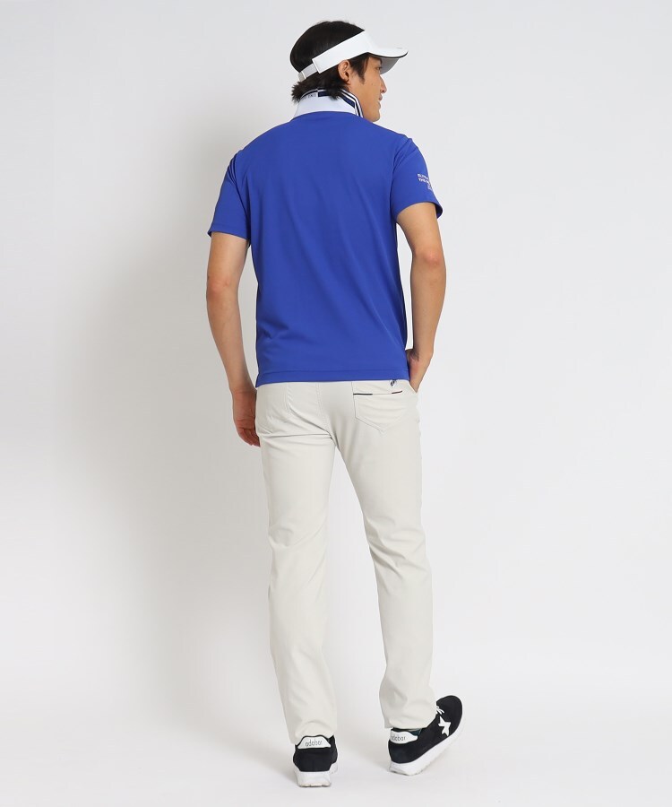 アダバット(メンズ)(adabat(Men))の襟裏ロゴ 半袖ポロシャツ 吸水速乾/UVカット48