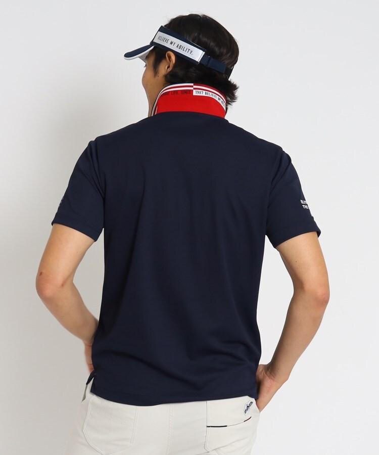 アダバット(メンズ)(adabat(Men))の襟裏ロゴ 半袖ポロシャツ 吸水速乾/UVカット53