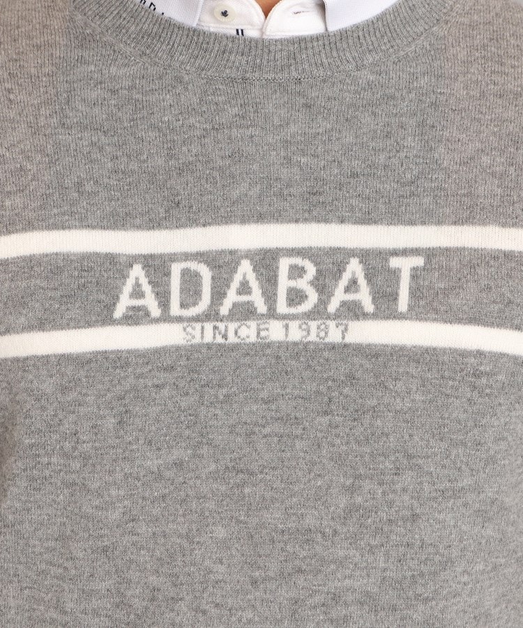 アダバット(メンズ)(adabat(Men))のロゴデザイン クルーネックセーター8