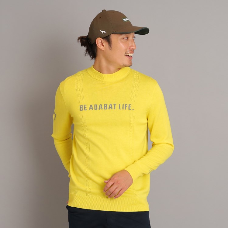 アダバット(メンズ)(adabat(Men))のロゴデザイン ボトルネックセーター ニット/セーター