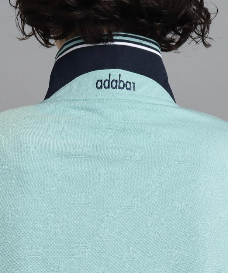 アダバット(メンズ)(adabat(Men))のシャドーロゴデザイン ポケットあり 長袖ポロシャツ18
