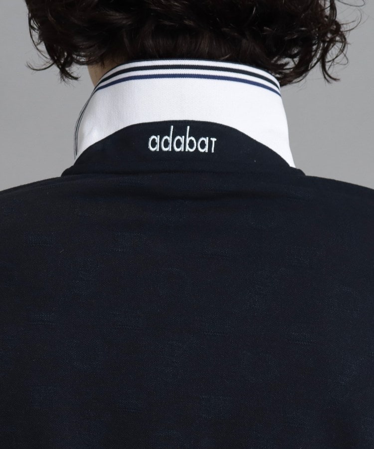 アダバット(メンズ)(adabat(Men))のシャドーロゴデザイン ポケットあり 長袖ポロシャツ20