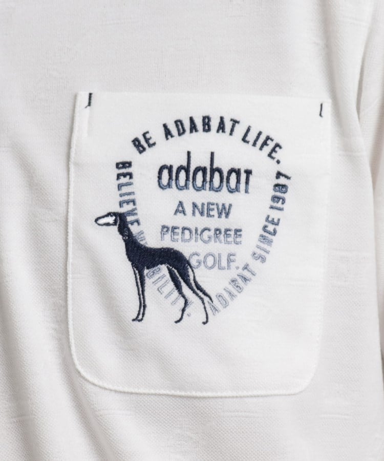 アダバット(メンズ)(adabat(Men))のシャドーロゴデザイン ポケットあり 長袖ポロシャツ13