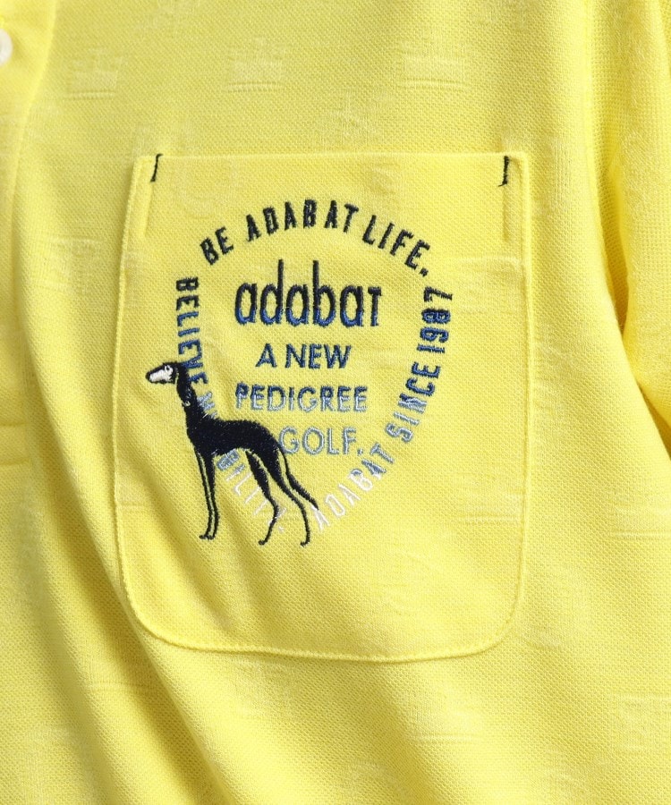 アダバット(メンズ)(adabat(Men))のシャドーロゴデザイン ポケットあり 長袖ポロシャツ15