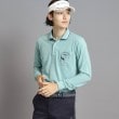 アダバット(メンズ)(adabat(Men))のシャドーロゴデザイン ポケットあり 長袖ポロシャツ8