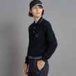 アダバット(メンズ)(adabat(Men))のシャドーロゴデザイン ポケットあり 長袖ポロシャツ11