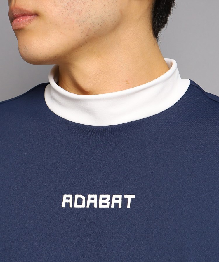 アダバット(メンズ)(adabat(Men))の【日本製】バイカラー モックネック 長袖プルオーバー4