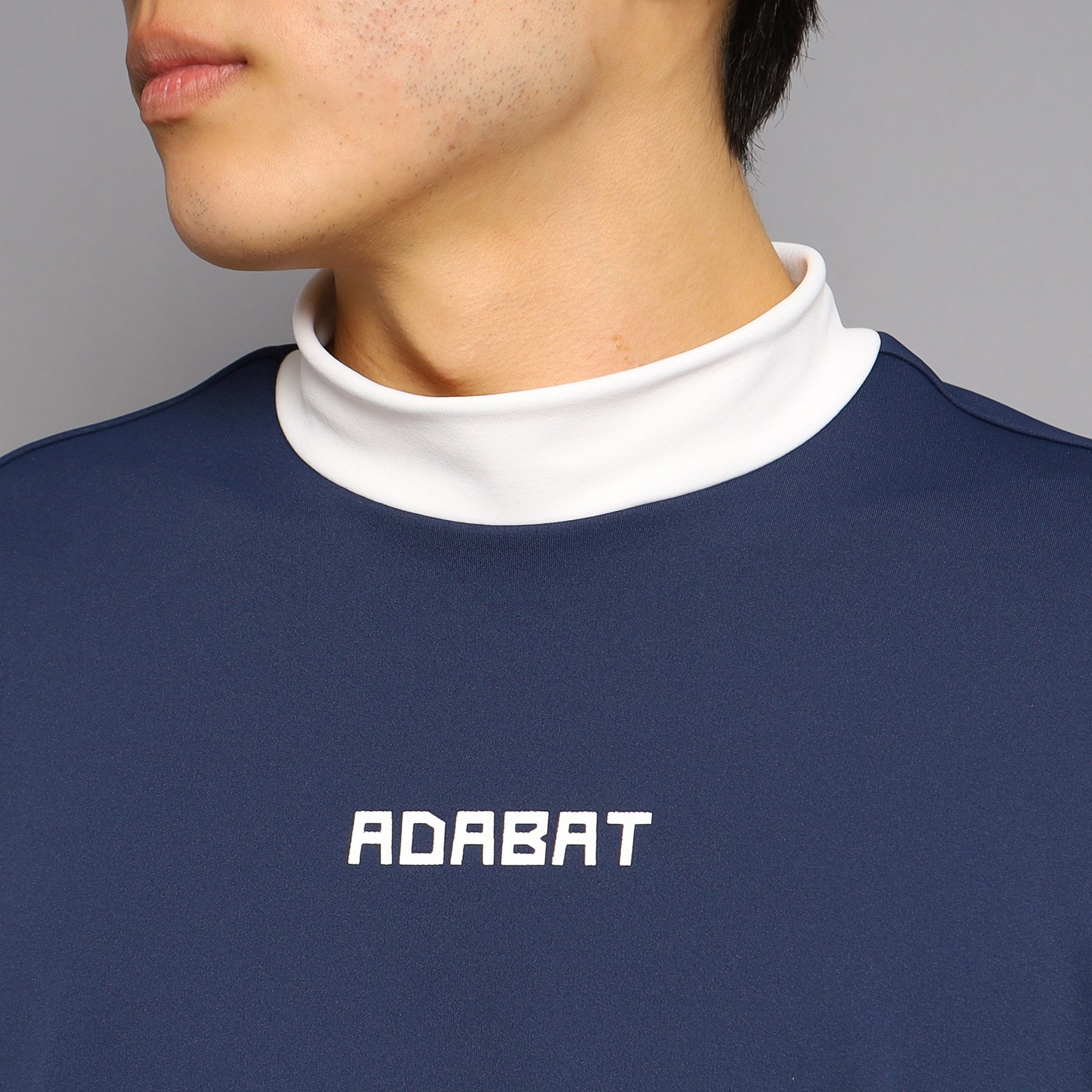 アダバット(メンズ)(adabat(Men))の【日本製】バイカラー モックネック 長袖プルオーバー4