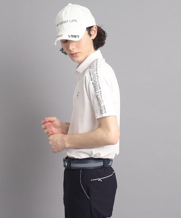 アダバット(メンズ)(adabat(Men))の【日本製】ショルダーロゴデザイン 半袖ポロシャツ10