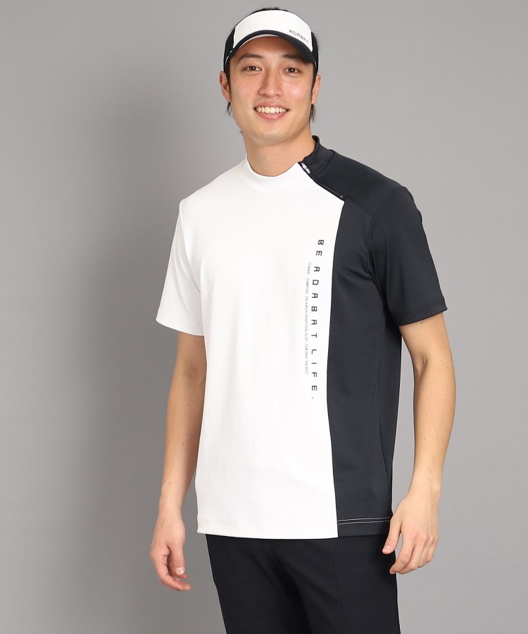 日本製】ファスナー付き 変形モックネック半袖プルオーバー（Ｔシャツ） adabat(Men)（アダバット）| ワールド オンラインストア  WORLD ONLINE STORE